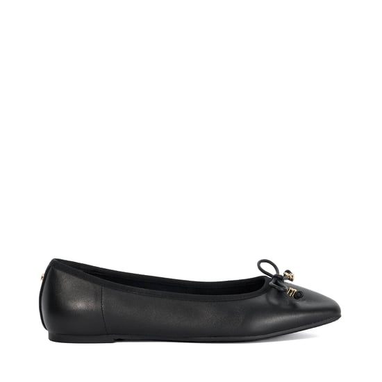 Dune Ladies Hennie - Brown Leather Ballet Flats - Image 2