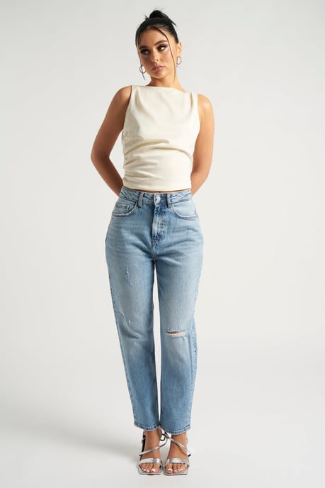 Ripped Mom Jeans - Image 1
