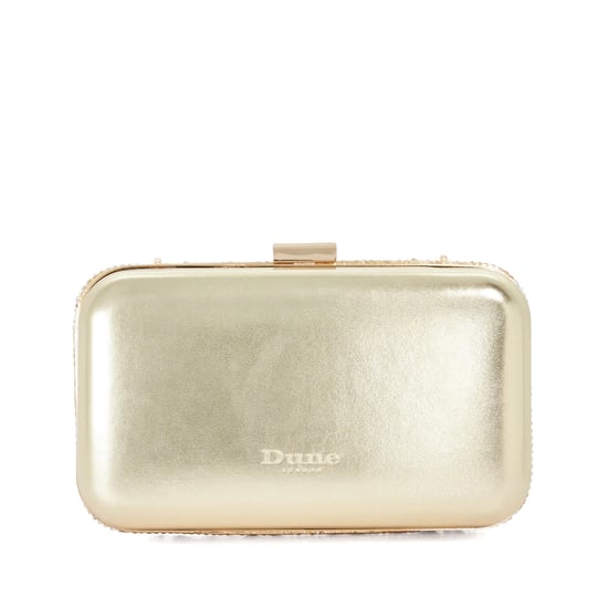 Dune Accessories Eberkeley - Gold Hard Case Floral Clutch - Image 3