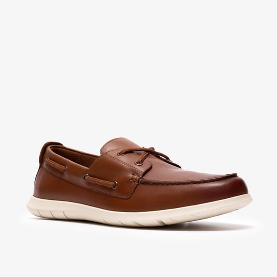 Flexway 2Eye Dark Tan Lea Shoes - Image 4