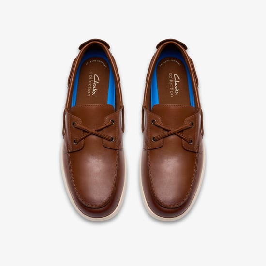 Flexway 2Eye Dark Tan Lea Shoes - Image 6