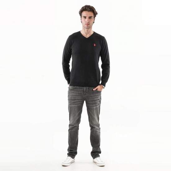 U.S. POLO ASSN. men’s classic fit V-neck sweater cotton blend - Image 3
