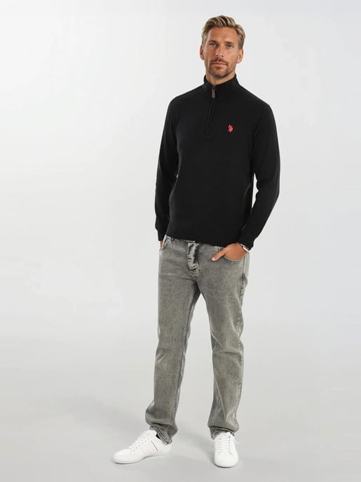 U.S. POLO ASSN. men’s half-zip knit sweater USKnooxx cotton blend - Image 3