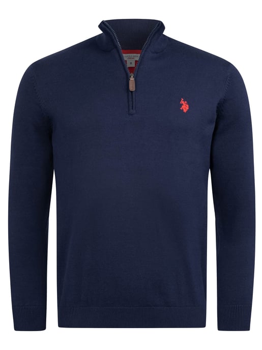U.S. POLO ASSN. men’s half-zip knit sweater USKnooxx cotton blend - Image 1