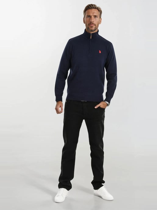 U.S. POLO ASSN. men’s half-zip knit sweater USKnooxx cotton blend - Image 3