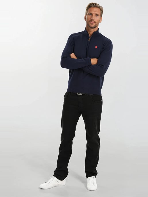 U.S. POLO ASSN. men’s half-zip knit sweater USKnooxx cotton blend - Image 4