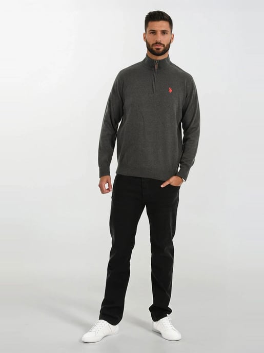 U.S. POLO ASSN. men’s half-zip knit sweater USKnooxx cotton blend - Image 3