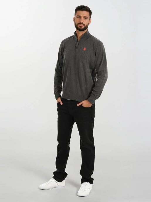 U.S. POLO ASSN. men’s half-zip knit sweater USKnooxx cotton blend - Image 4