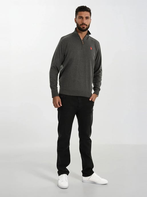 U.S. POLO ASSN. men’s half-zip knit sweater USKnooxx cotton blend - Image 5