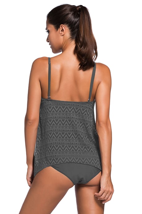Lace Tankini Swimsuit Set - Image 5