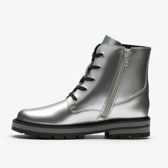 Prague Hill K. Silver Metallic Boots - Image 2