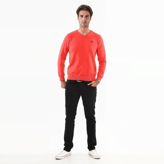 U.S. POLO ASSN. heren V-hals trui Classic Fit van katoenmix - Image 3