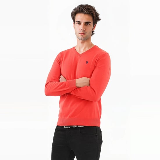 U.S. POLO ASSN. heren V-hals trui Classic Fit van katoenmix - Image 4