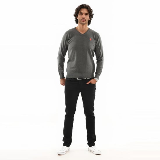 U.S. POLO ASSN. heren V-hals trui Classic Fit van katoenmix - Image 3