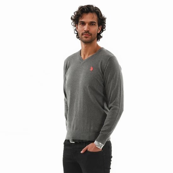 U.S. POLO ASSN. heren V-hals trui Classic Fit van katoenmix - Image 4