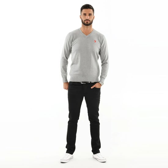 U.S. POLO ASSN. heren V-hals trui Classic Fit van katoenmix - Image 3