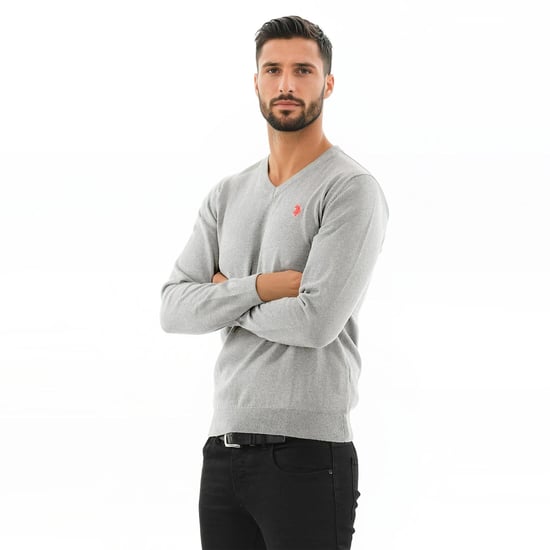 U.S. POLO ASSN. heren V-hals trui Classic Fit van katoenmix - Image 4