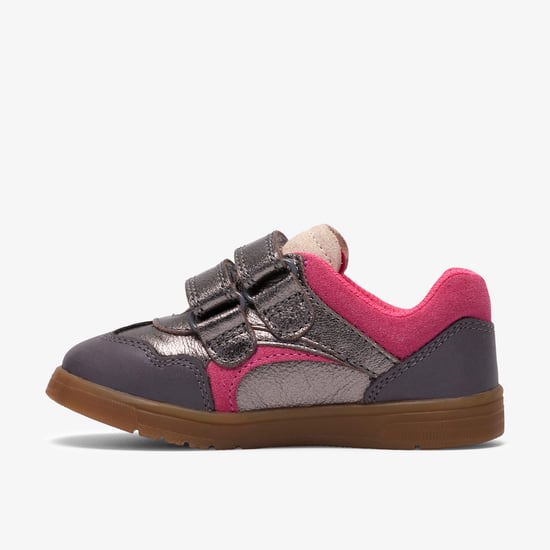 Disco Vibe T. Pewter Leather Trainers - Image 2