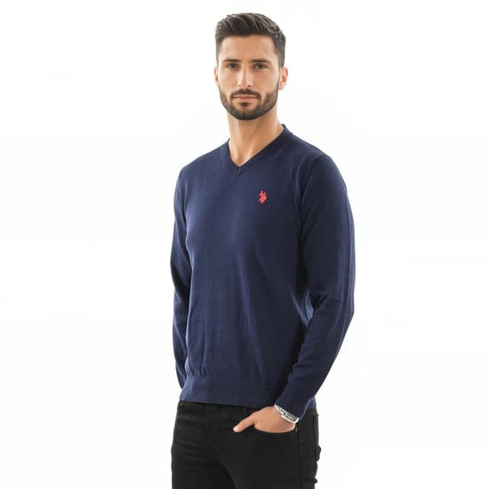 U.S. POLO ASSN. heren V-hals trui Classic Fit van katoenmix - Image 4