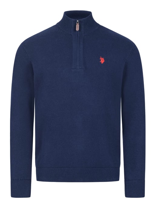 U.S. POLO ASSN. men’s Troyer sweater USLogaan 100% cotton - Image 1