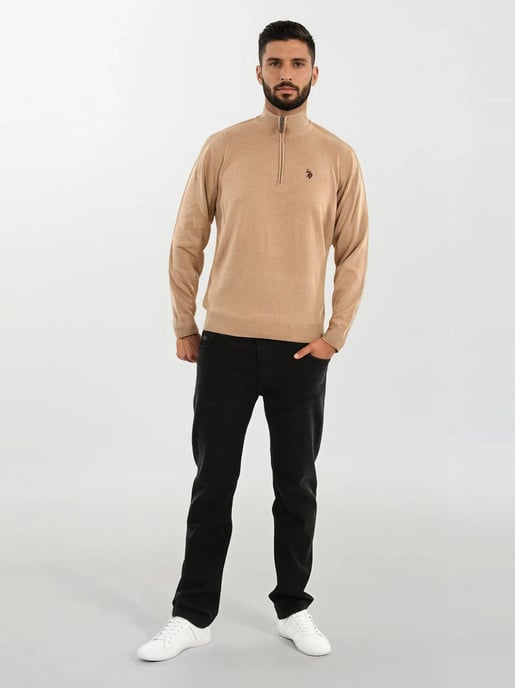 U.S. POLO ASSN. men’s half-zip knit sweater USKnooxx cotton blend - Image 3