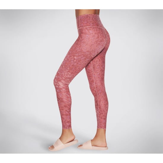 Skechers Performance Go Sculpt HW Leopard Leggings Polyester Kvinna Rosa Sportleggings - Image 4