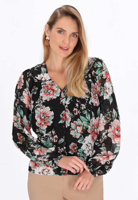usha Blouse vrouwen zwart veelkleurig - Image 3