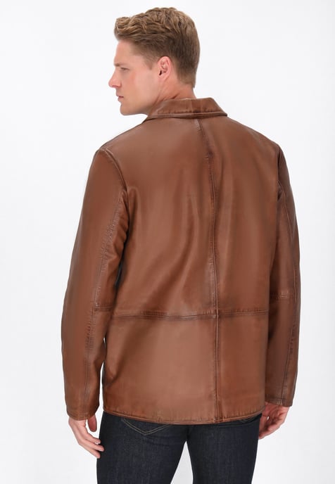 Dreimaster leren jas Heren cognac - Image 4