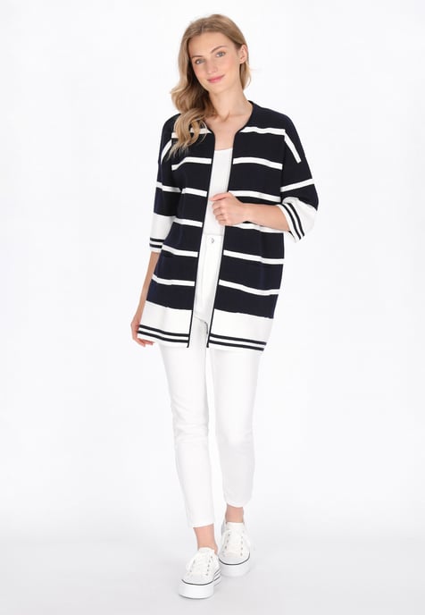 Dreimaster Vest vrouwen marine witte strepen - Image 2