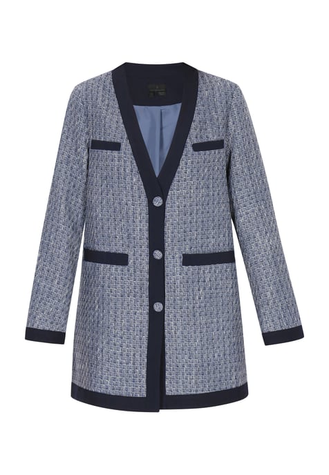 Dreimaster jas vrouwen marine glitter - Image 1