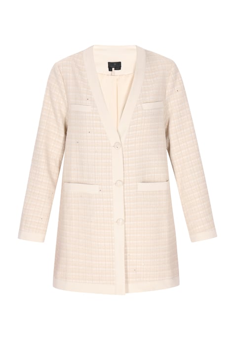 Dreimaster jas vrouwen lichtbeige glitters - Image 1