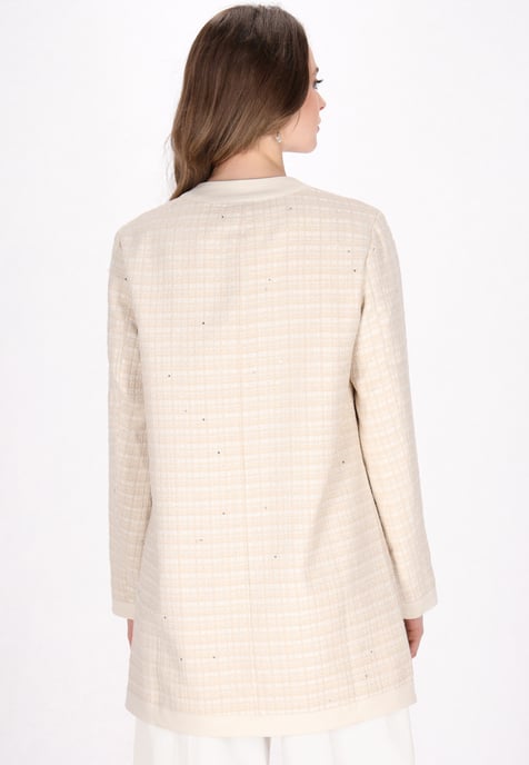 Dreimaster jas vrouwen lichtbeige glitters - Image 4