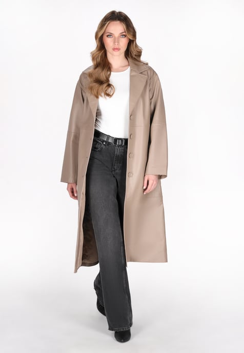 Dreimaster jas vrouwen taupe - Image 2