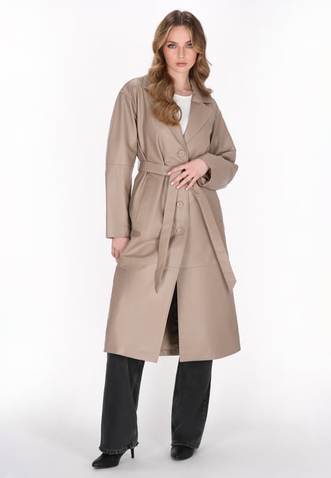 Dreimaster jas vrouwen taupe - Image 3