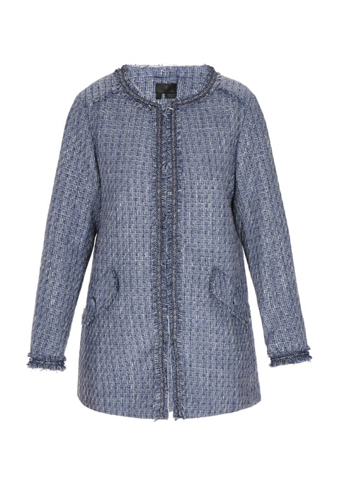 Dreimaster jas vrouwen marine glitter - Image 1