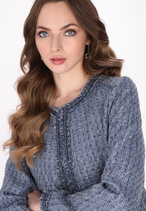 Dreimaster jas vrouwen marine glitter - Image 5