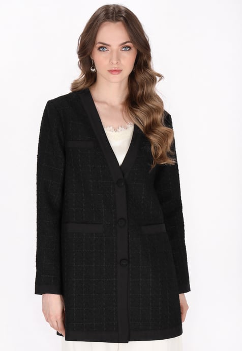 Dreimaster jas vrouwen zwart - Image 3