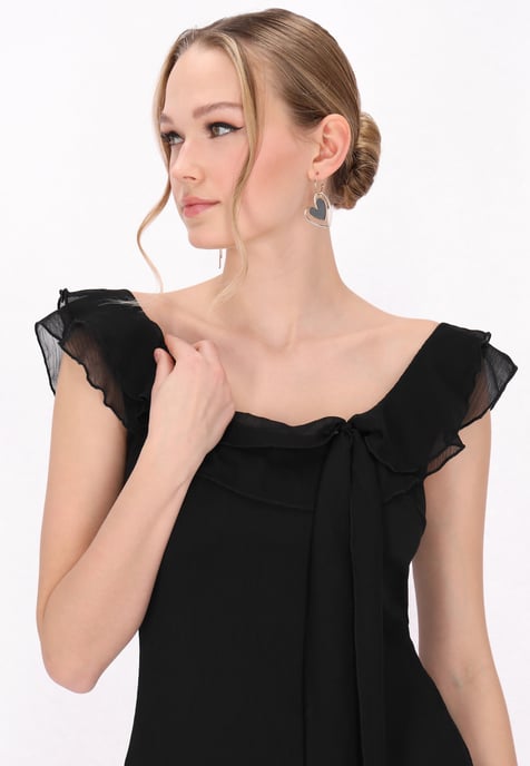 Mymo jurk vrouwen zwart - Image 5