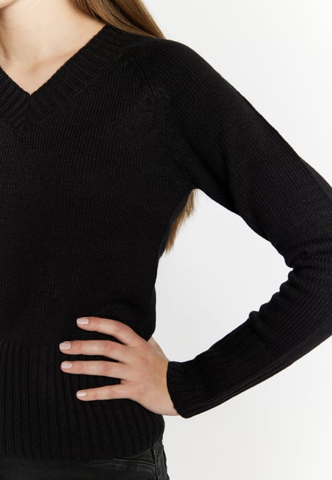 Mymo Knitted pullover women black - Image 5