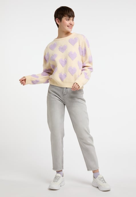 Mymo Knitted pullover women off-white - Image 2