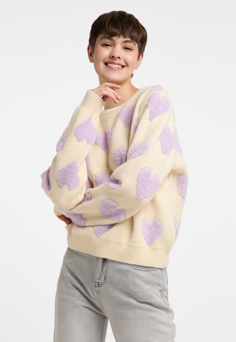 Mymo Knitted pullover women off-white - Image 3