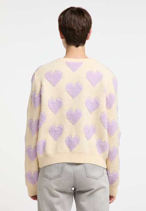 Mymo Knitted pullover women off-white - Image 4