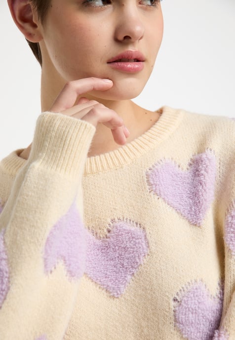 Mymo Knitted pullover women off-white - Image 5