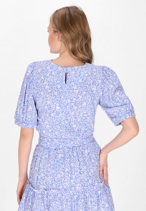 Mymo Blouse vrouwen blauw wit - Image 4
