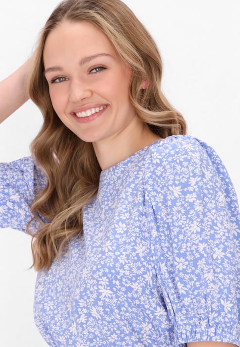 Mymo Blouse vrouwen blauw wit - Image 5