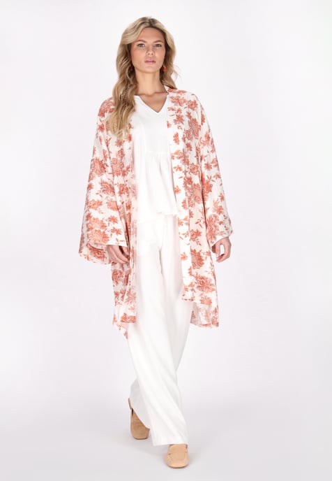 usha Kimono vrouwen wit oranje - Image 2