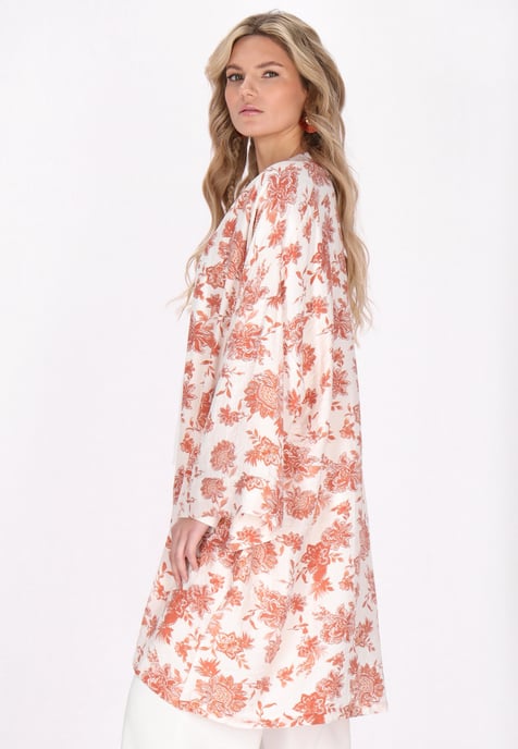 usha Kimono vrouwen wit oranje - Image 3