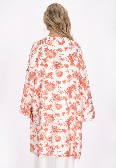 usha Kimono vrouwen wit oranje - Image 4