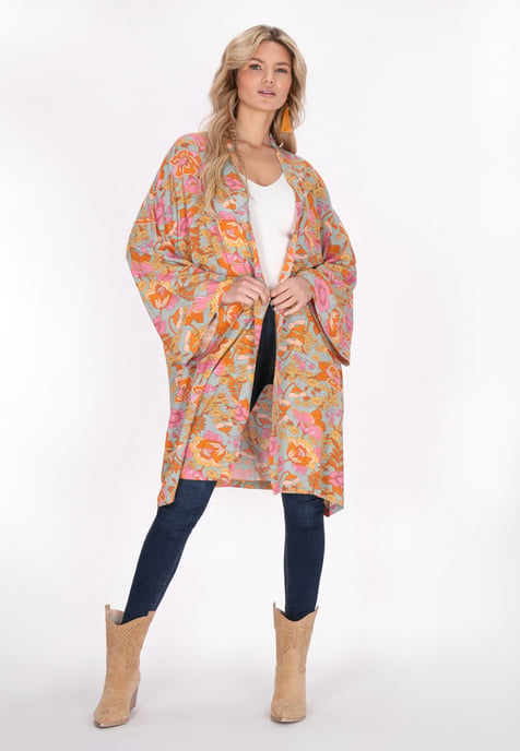 usha Kimono vrouwen steengrijs veelkleurig - Image 2