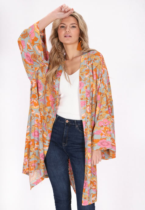 usha Kimono vrouwen steengrijs veelkleurig - Image 3